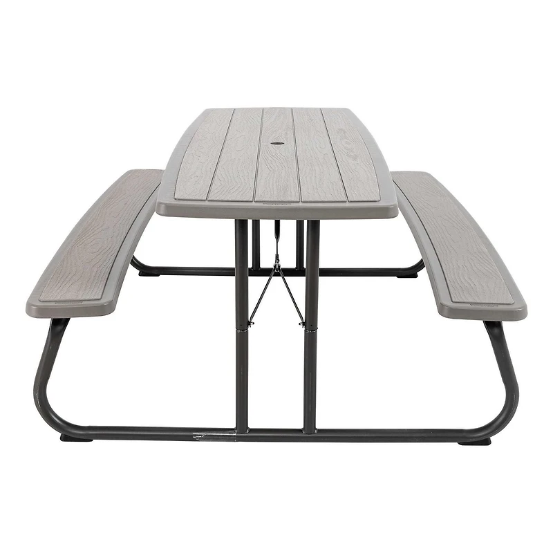LIFETIME - Table de pique-nique pliante de 6 pieds, gris Rough Cut
