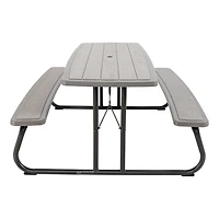 LIFETIME - Table de pique-nique pliante de 6 pieds, gris Rough Cut
