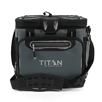 Glacière souple sans fermeture éclair de  L de Titan by Arctic Zone - Gris basalte 24 canettes/13 Capacite