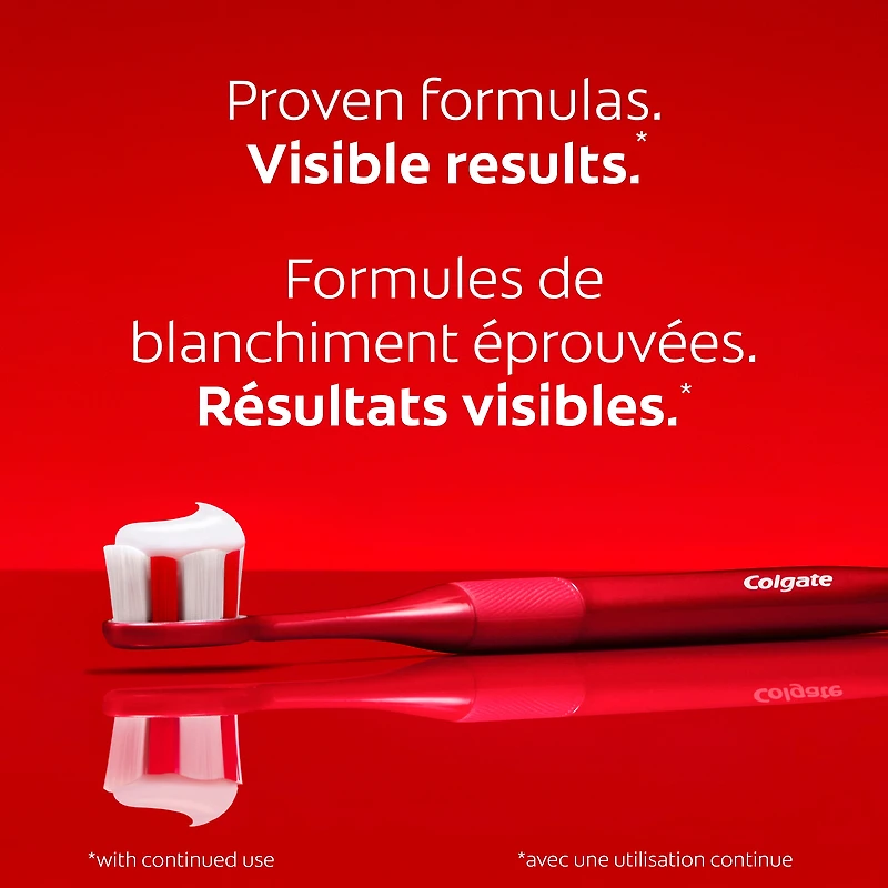 Dentifrice au fluorure Colgate Optic White Avancé Force de l'émail, 133 ml