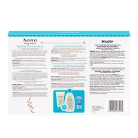 Ensemble-cadeau Départ sain pour nouveau-nés Aveeno Baby, nettoyant pour nouveau-nés, baume pour nouveau-nés, crème Penaten, sans parfum, 3 produits