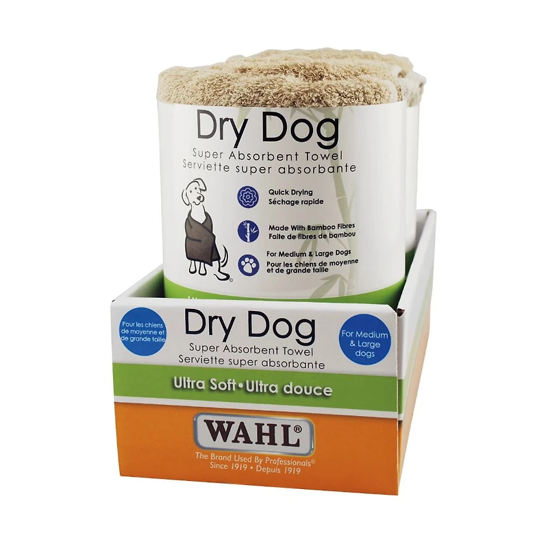 Wahl Ultra Soft Dry Dog Towel for Med / Large Dogs
