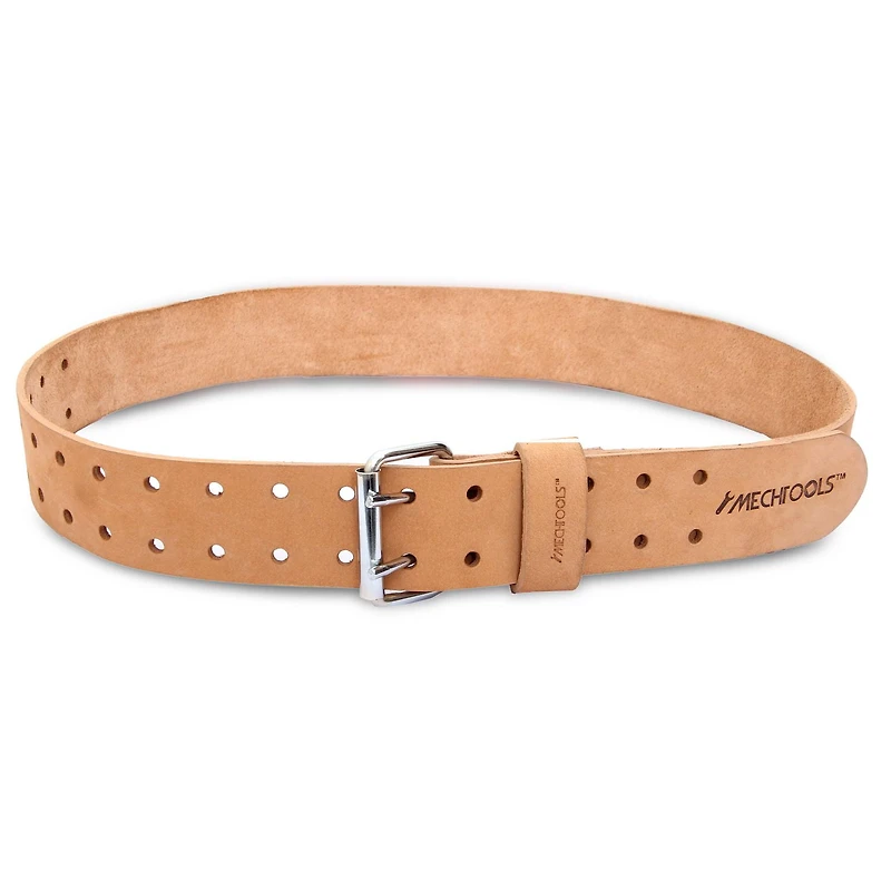 MECHTOOLS 2" CEINTURE À OUTILS EN CUIR AVEC DOUBLE BOUCLE (NATUREL) POUR 29" - 45"