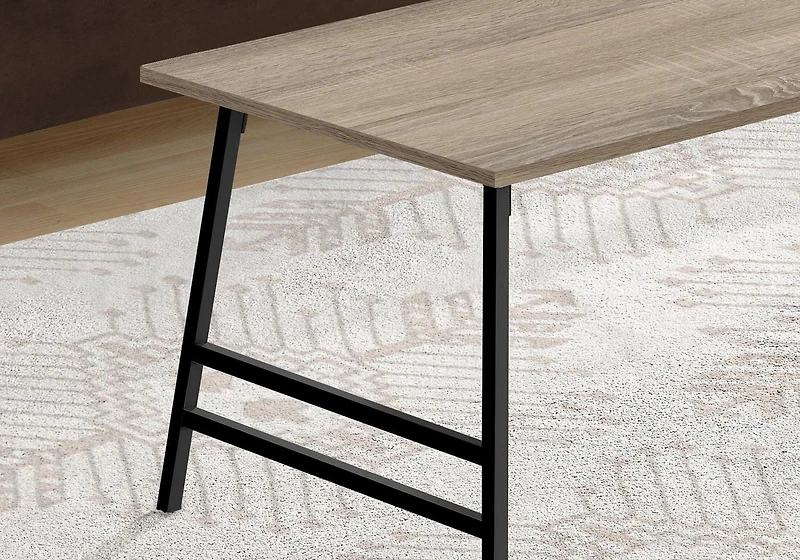 Monarch Specialties Coffee Table, Accent, Cocktail, Rectangular, Living Room, 40"l, Metal, Laminate, Brown, Black, Contemporary, Modern
