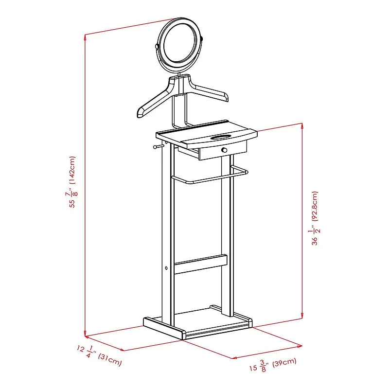 Winsome Alfred Valet Stand in Espresso finish, 92155