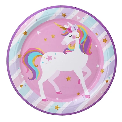 Assiettes en carton Licorne 9"