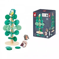Janod - Tree to Piece Together - Build-Your-Own 30 cm Tree - Includes 37 Wooden Accessories - Dexterity Game - for Children and Toddlers - from 36 Months