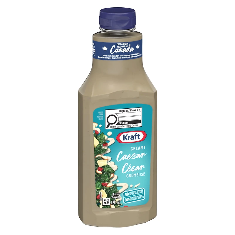 Kraft Creamy Caesar Salad Dressing, 425 mL Bottle