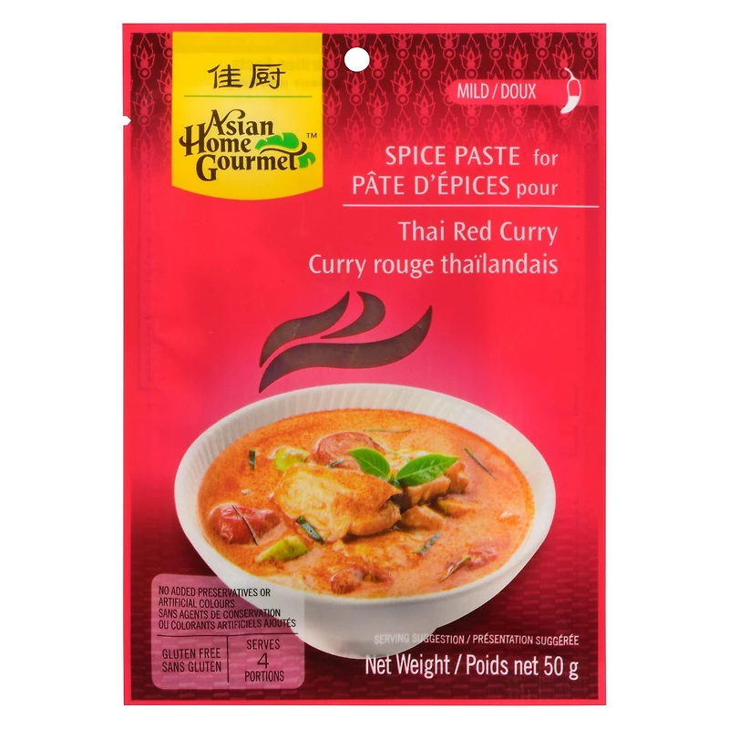 Asian Home Gourmet Pâte de cari rouge thailandais