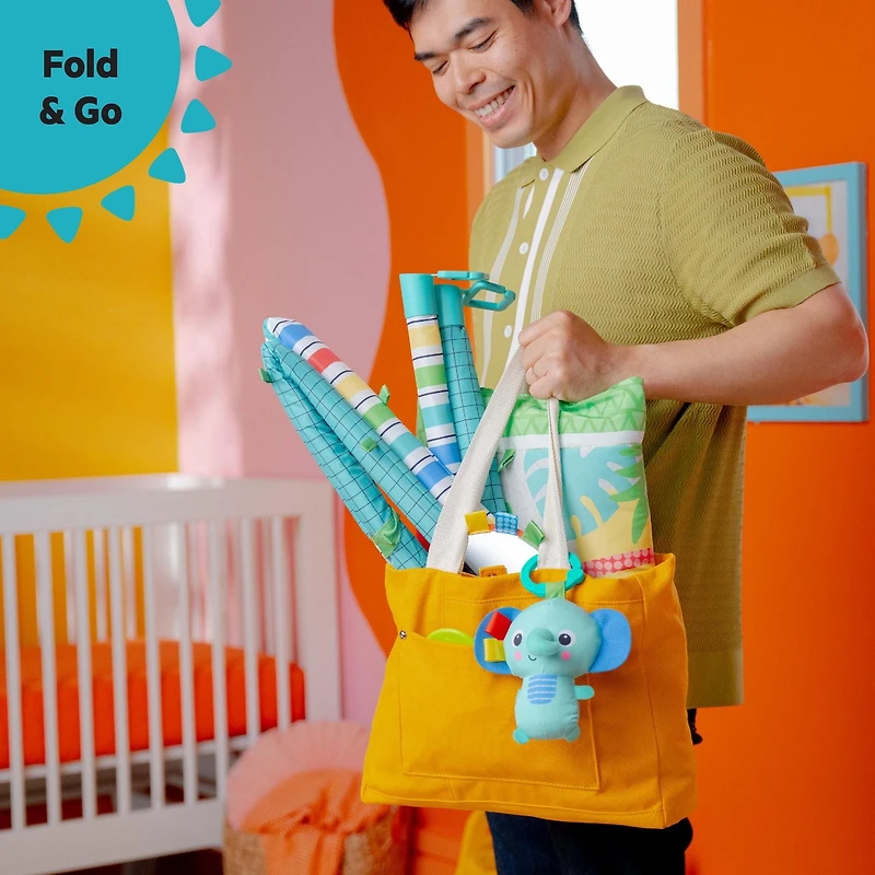 Bright Starts Wild Wiggles FoldAway Activity Gym, age group: 0M+ - 16814