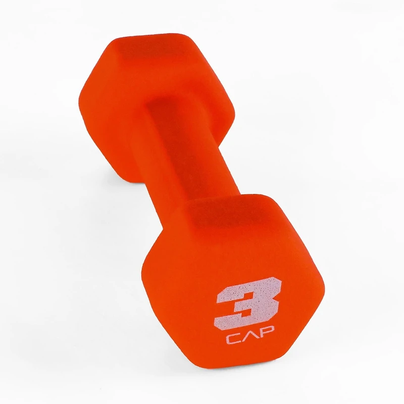 CAP, 3lb Neoprene Dumbbell, Orange, Single