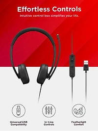 Lenovo USB-A Wired Stereo Headset Gen 2