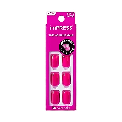 KISS imPRESS Color Nails - All Smiles, Pink, Squoval, Short