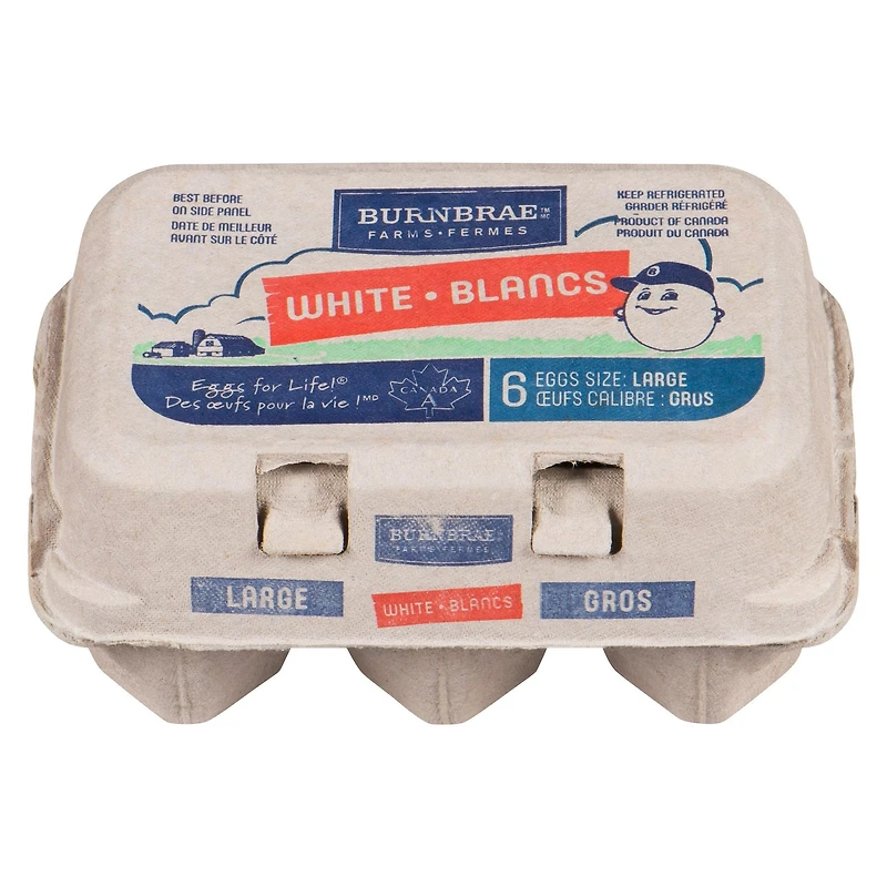 Burnbrae Farms 6 Œufs Blancs Gros