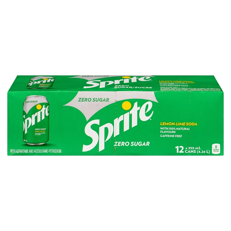 Sprite Zero Fridge Pack Cans, 355 mL, 12 Pack