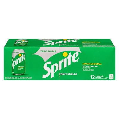 Sprite Zero Fridge Pack Cans, 355 mL, 12 Pack