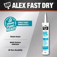 Calfeutrant à base de latex acrylique avec silicone DAP Alex Fast Dry, 300mlm Blanc
