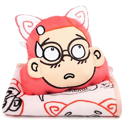 Disney Pixar Turning Red Ensemble de Coussin et Couverture de Voyage Nogginz - Design 'Personnalité'