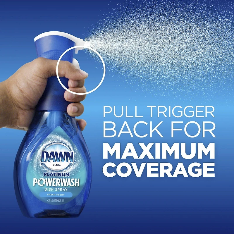 Dawn Platinum Powerwash Dish Spray, Dish Soap, Fresh Scent 473ML