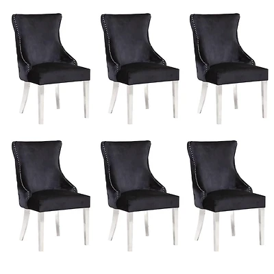 CHAISE STONEFORT – ACIER en noir ENSEMBLE DE 6