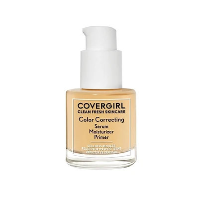 COVERGIRL Clean Fresh Skincare Color Correcting Serum Moisturizer Primer with Niacinamide, Ceramide Complex and TRUCLEAN™ Avocado, 100% Cruelty-Free