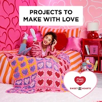 Red Heart® AIO Sweet Hearts™ n° 4 Worsted (Moyen) Acrylique, Candy Heart 250 g / 440 m
