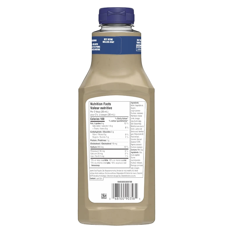 Kraft Creamy Caesar Salad Dressing, 425 mL Bottle