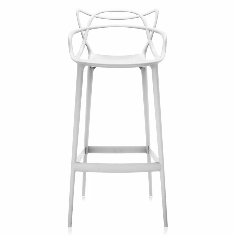 Plata Import Keeper Stool in White, White Tangled Stool, Modern-Mid Century Counter Stool in White, Indoor-Outdoor Stool, Kitchen Stool, Restaurant Stool, White Keeper Stool, Polypropylene Stool, Coun