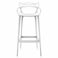 Plata Import Keeper Stool in White, White Tangled Stool, Modern-Mid Century Counter Stool in White, Indoor-Outdoor Stool, Kitchen Stool, Restaurant Stool, White Keeper Stool, Polypropylene Stool, Coun