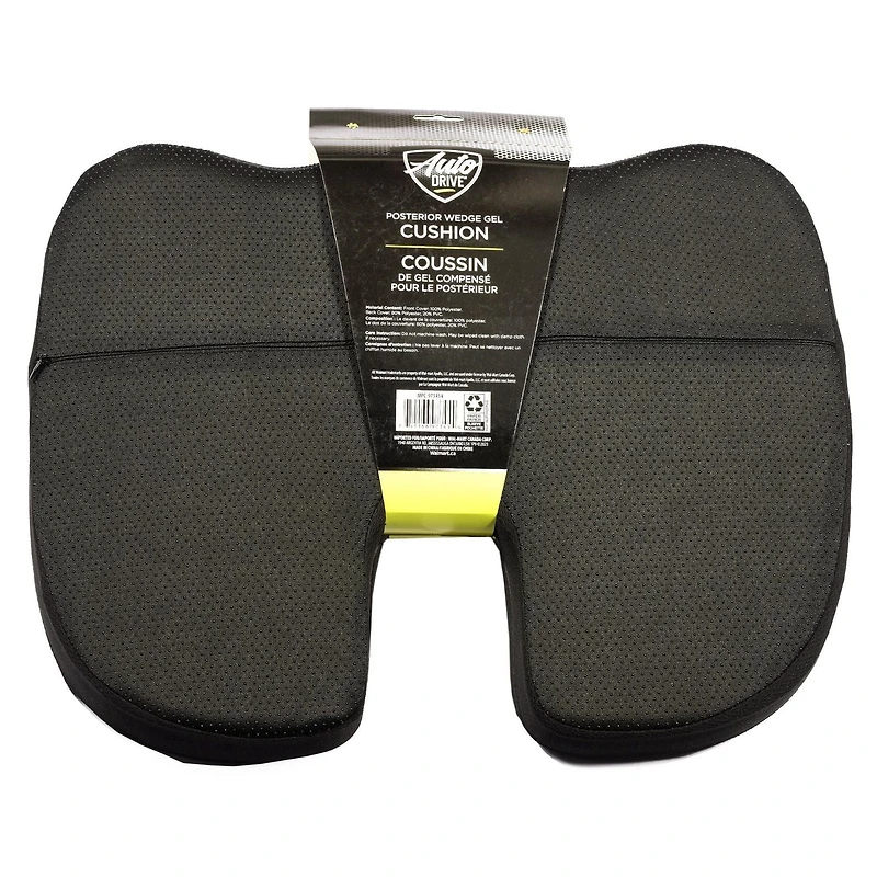 Auto Drive Posterior Wedge Gel Seat Cushion, 18in x 14in