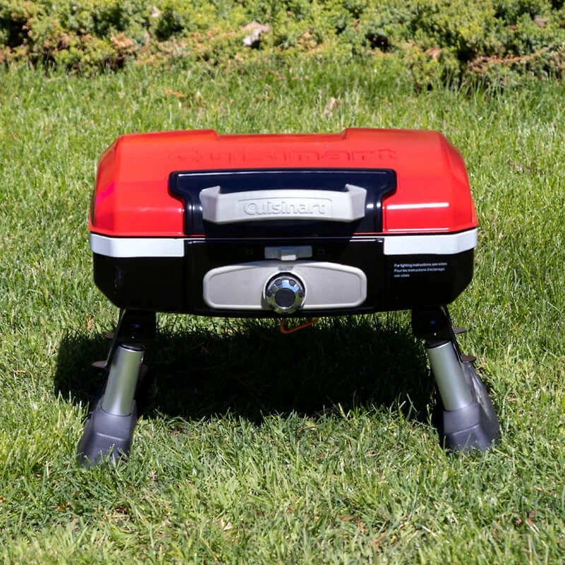 Gril à gaz portatif de table Cuisinart Petite Gourmet, rouge