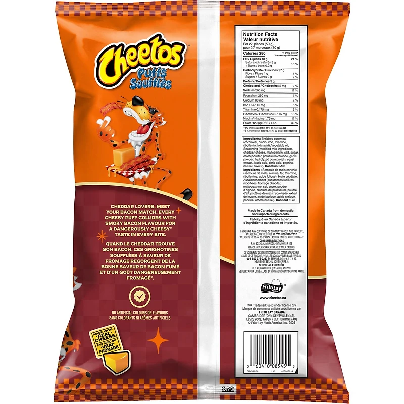Cheetos Puffs Cheesy Bacon Cheese Flavoured Snacks
