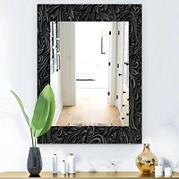Designart 'Obsidian Impressions 10' Miroir Moderne - Miroir Mural - 24x36