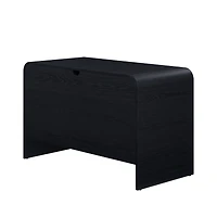 Better Homes & Gardens Juliet Curved Desk with Storage, Rich Black Finish