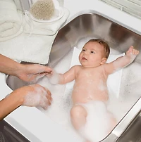 Jolly Jumper Bathe Eze | Newborn Bath Support Cushion | Soft Slip-Resistant Vinyl-Coated Baby Bather | Lightweight & Travel-Friendly