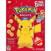 Biscuits Pokémon au miel de Christie en sachets Snak Paks, fabriqués dans une usine exempte d’arachides, emballés individuellement, collations pour l’école