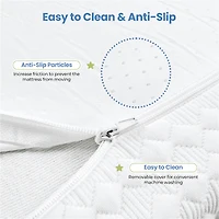 Fullfurnique Gel-Infused Memory Foam Mattress, 8 Inch Queen Size, White