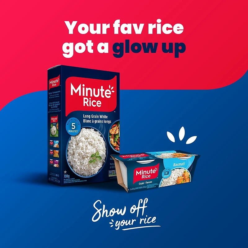 Riz blanc à grains longs à cuisson rapide Minute Rice 700g