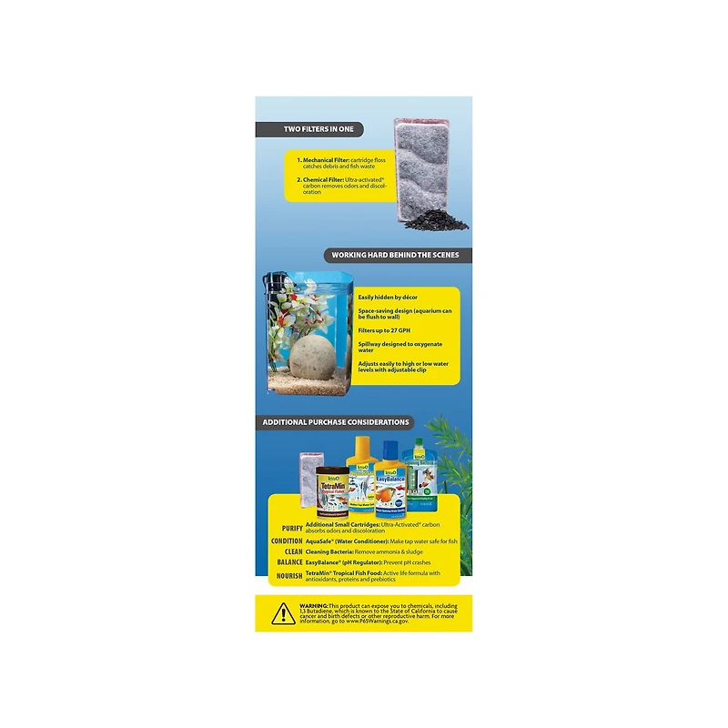 Filtre d'alimentation interne 4 gallons Tetra Whisper