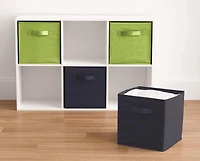 Mainstays Storage Cube Basket Box, Foldable, Home Organization, Main Materials Are Non Worn Fabric and Paper Card, Perfect for Nursery, Playroom Etc.