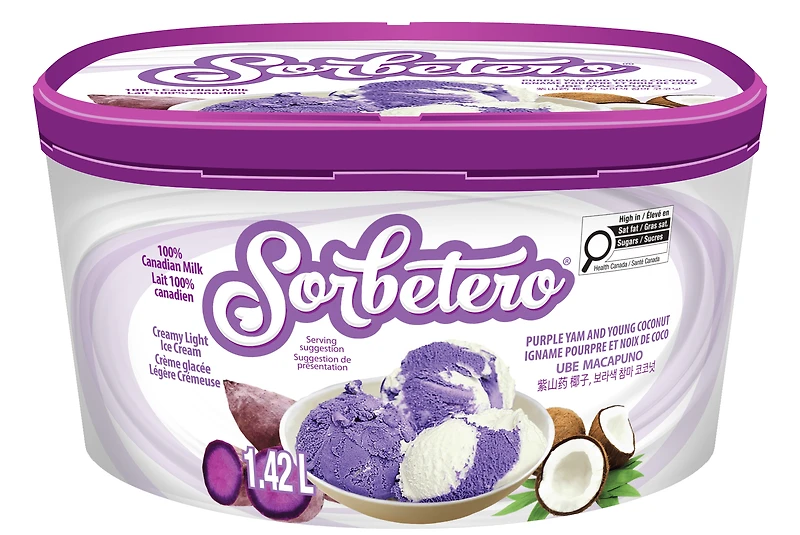 Sorbetero Ube Purple Yam Frozen Dessert, 1.42L