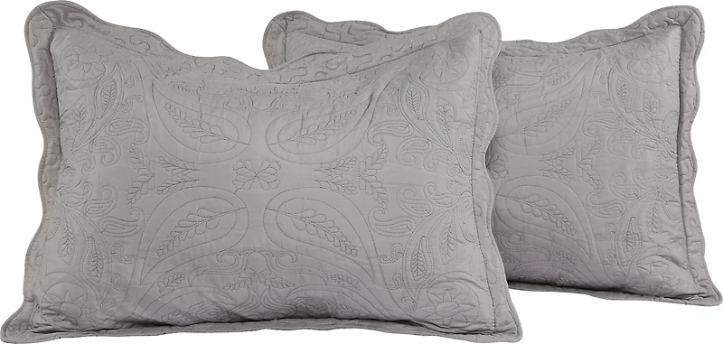 Marina Decoration Embroidered Stitching Coverlet Bedspread Ultra Soft Solid Bedding Summer Quilt Set with Quilted Sham