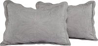 Marina Decoration Embroidered Stitching Coverlet Bedspread Ultra Soft Solid Bedding Summer Quilt Set with Quilted Sham