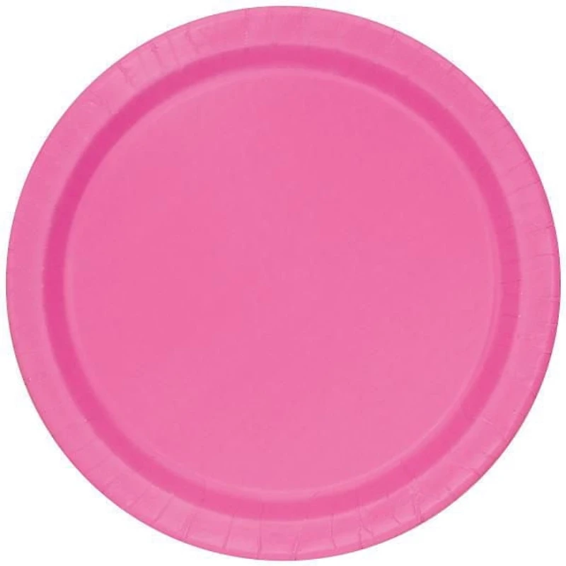 Unique Industries' Hot Pink Round 9" Dinner Plates, 20ct