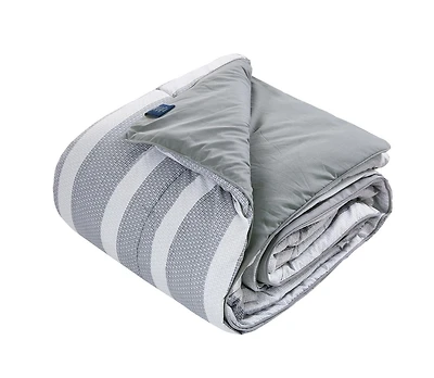 Chaps 3 PC Comforter Set Grey Double/Queen