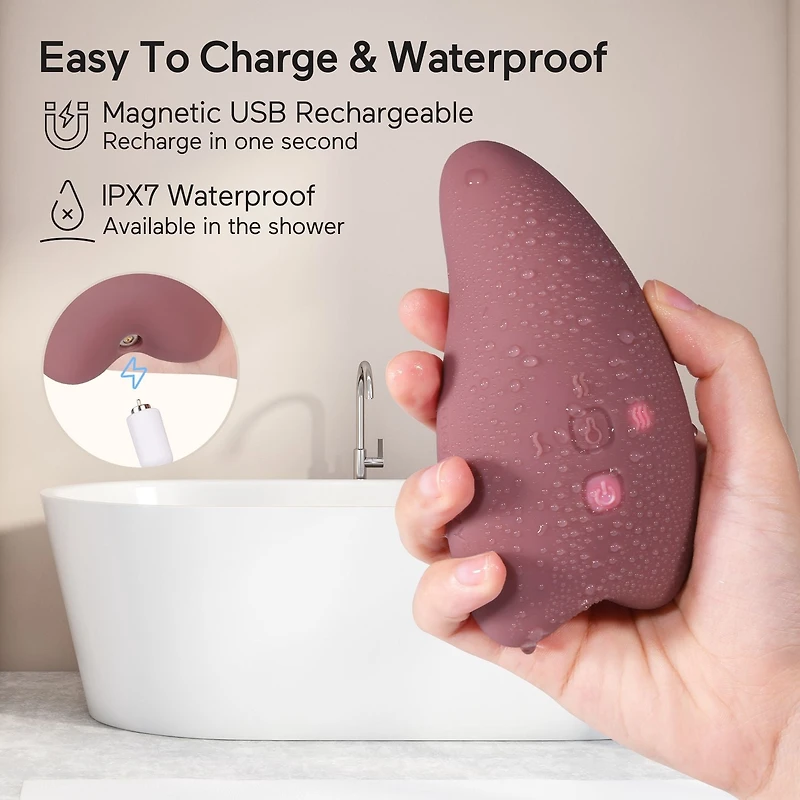 Momcozy Warming Lactation Massager 2-in-1, Soft Breast Massager with Adjustable Heat & Vibration for Milk Flow