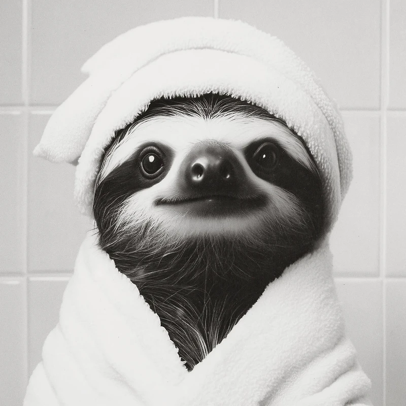 Bouclair Spa Sloth Framed Wall Art