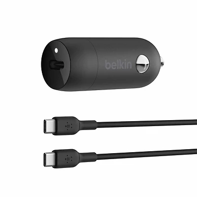 Chargeur Voiture BoostCharge 30W USB-C PD Câble USB-C USB-C de Belkin