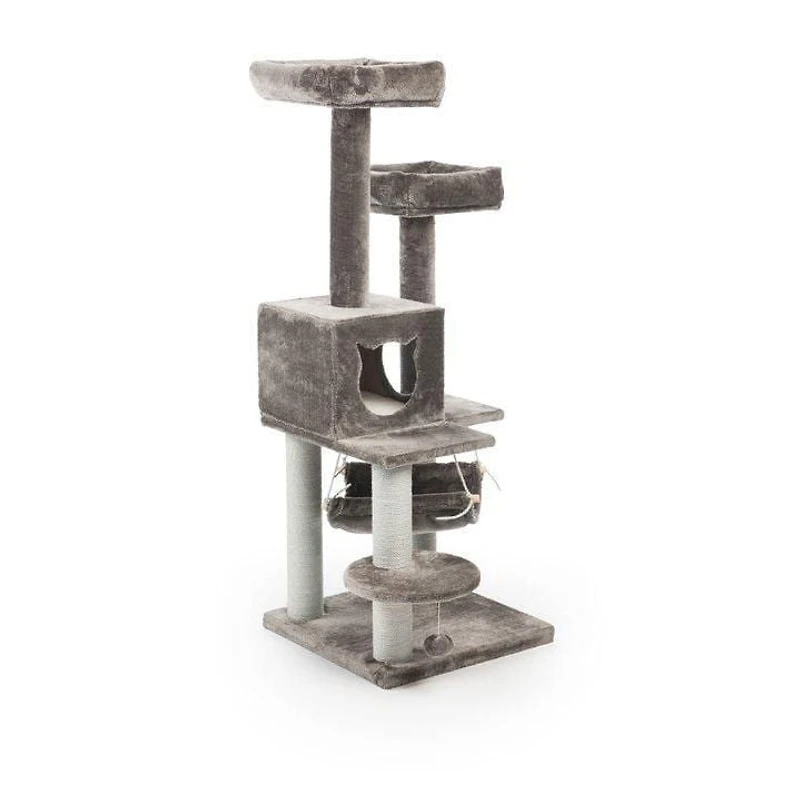Prevue Pet Kitty Party Tower Grey Cat House