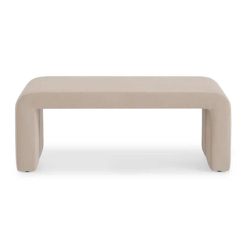 Better Homes & Gardens Juliet Velvet Waterfall Bench, Beige